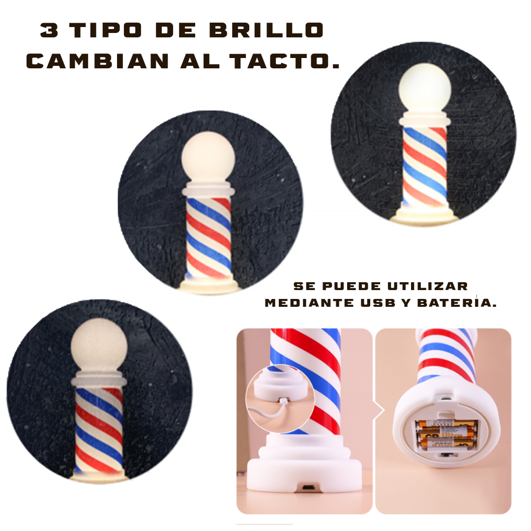 POLE BARBER LUZ LED VIC+