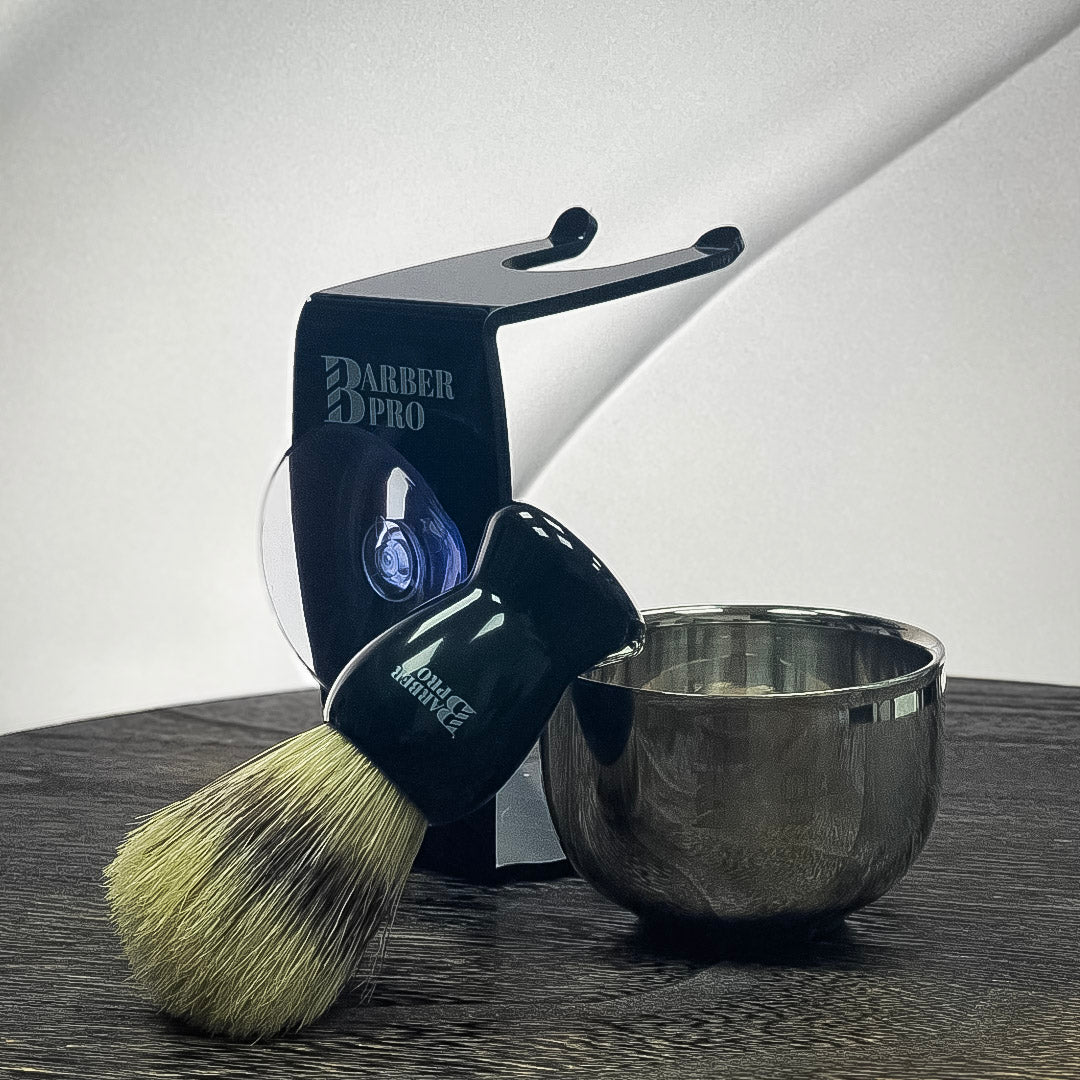 Set Sense Barber Pro Hisopo, Cuenco y Soporte