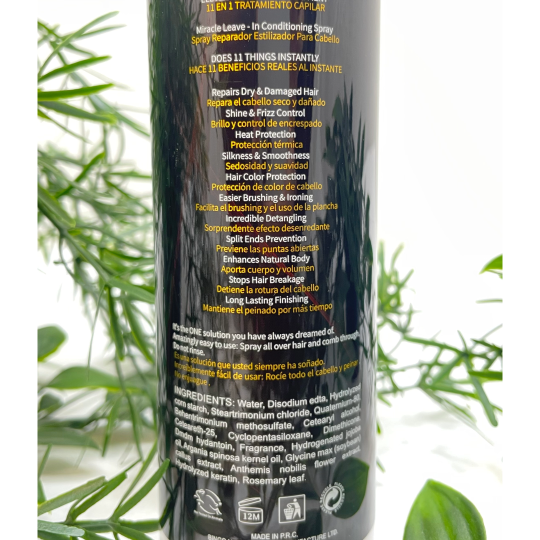 11 En 1: Tratamiento sin enjuague con aceite de argán