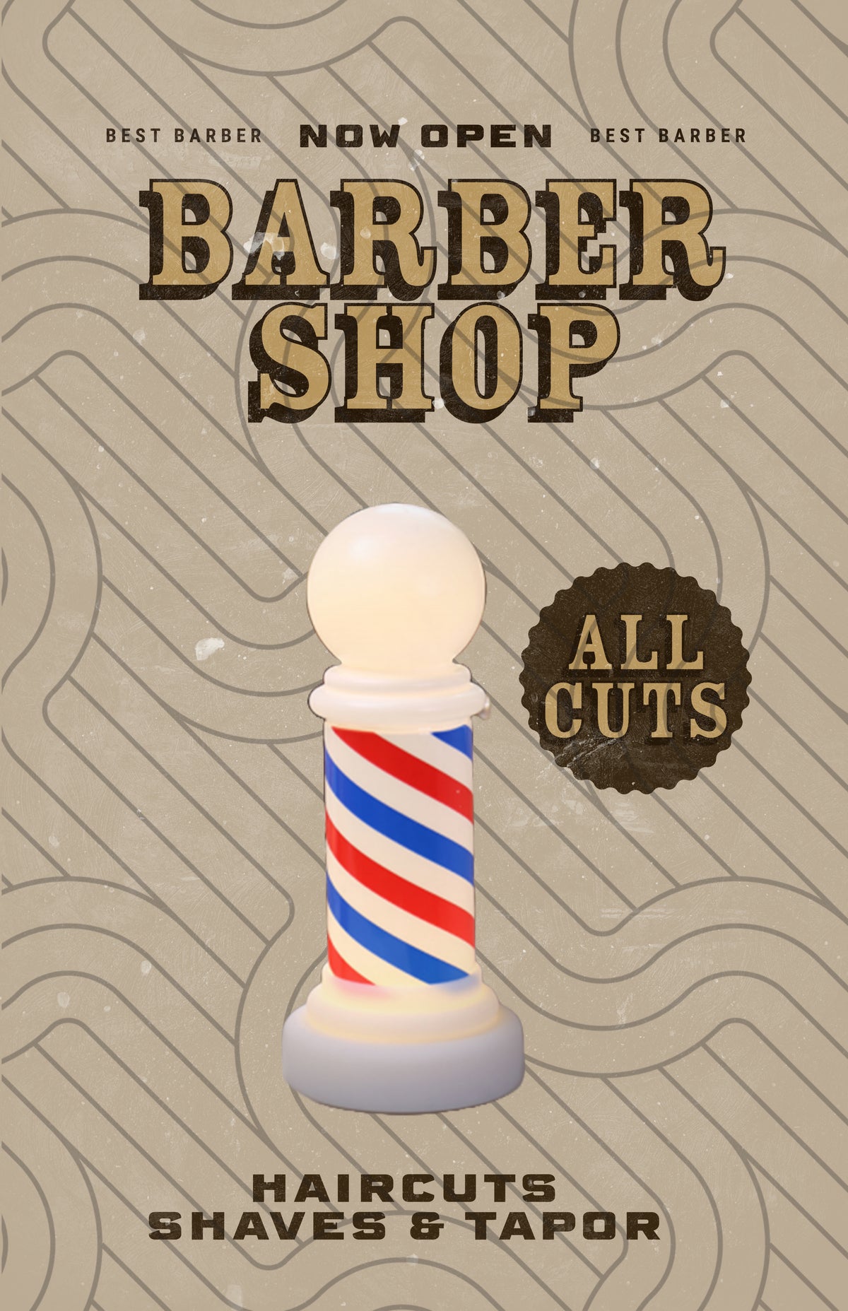 POLE BARBER LUZ LED VIC+